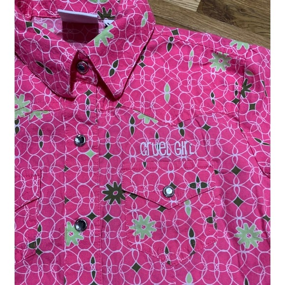 2 Cruel Girl Ranch Western Rodeo Rhinestone Snap Button Riding Shirts-8M - Picture 6 of 10
